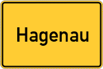Place name sign Hagenau, Kreis Freising