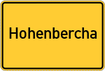 Place name sign Hohenbercha, Kreis Dachau