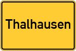 Place name sign Thalhausen, Kreis Freising
