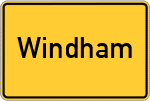 Place name sign Windham, Kreis Freising