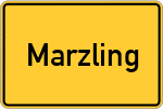 Place name sign Marzling