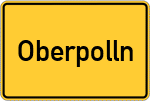 Place name sign Oberpolln, Kreis Freising