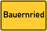 Place name sign Bauernried