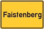 Place name sign Faistenberg