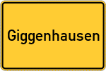Place name sign Giggenhausen