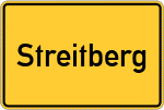 Place name sign Streitberg