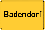 Place name sign Badendorf
