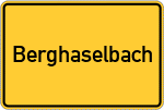Place name sign Berghaselbach