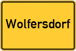 Place name sign Wolfersdorf