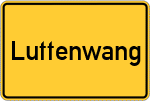 Place name sign Luttenwang
