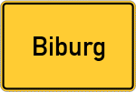 Place name sign Biburg