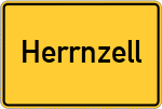 Place name sign Herrnzell