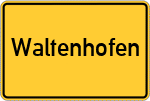 Place name sign Waltenhofen