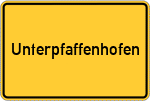 Place name sign Unterpfaffenhofen