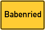 Place name sign Babenried
