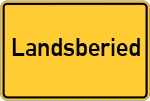 Place name sign Landsberied