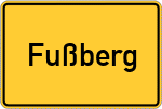 Place name sign Fußberg, Oberbayern
