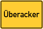 Place name sign Überacker, Oberbayern