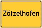 Place name sign Zötzelhofen, Kreis Dachau