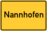 Place name sign Nannhofen