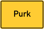 Place name sign Purk