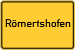 Place name sign Römertshofen