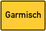 Place name sign Garmisch