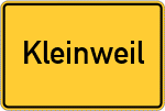 Place name sign Kleinweil