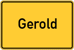 Place name sign Gerold