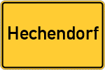 Place name sign Hechendorf, Staffelsee