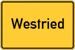 Place name sign Westried