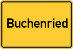 Place name sign Buchenried