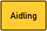 Place name sign Aidling