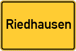 Place name sign Riedhausen, Staffelsee
