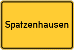 Place name sign Spatzenhausen