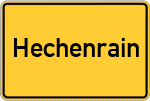 Place name sign Hechenrain, Staffelsee