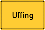Place name sign Uffing