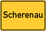 Place name sign Scherenau