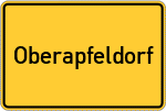 Place name sign Oberapfeldorf