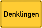 Place name sign Denklingen