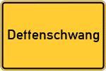 Place name sign Dettenschwang