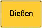 Place name sign Dießen