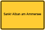 Place name sign Sankt Alban am Ammersee