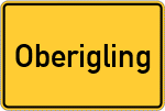 Place name sign Oberigling