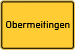 Place name sign Obermeitingen