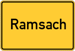 Place name sign Ramsach