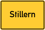 Place name sign Stillern, Kreis Landsberg am Lech