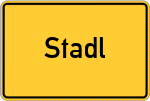 Place name sign Stadl, Kreis Landsberg am Lech