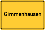 Place name sign Gimmenhausen