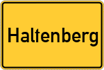 Place name sign Haltenberg
